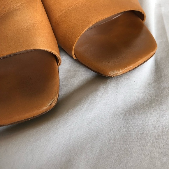 Madewell The Stacey Wedge Slide Sandal In Desert Camel size 7.5 Leather - Picture 6 of 9